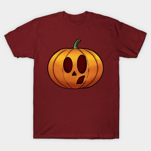 Confused Pumpkin T-Shirt by tabslabred